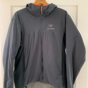 Arc’teryx Atom Hoody Jacket vintage grey orange